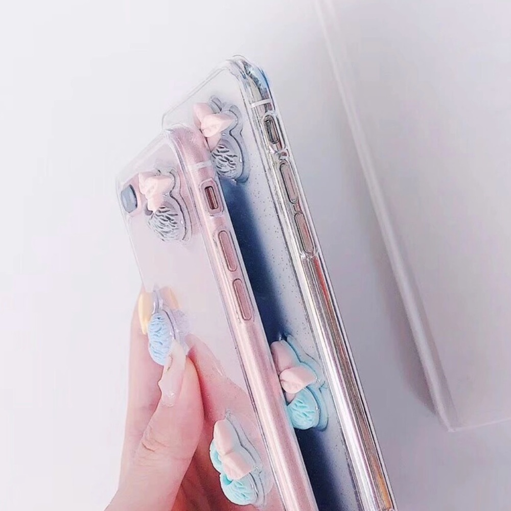 iPhone X/XS/7+/8+ Glitter Cherry Soft Phone Case - Picture 5 of 6